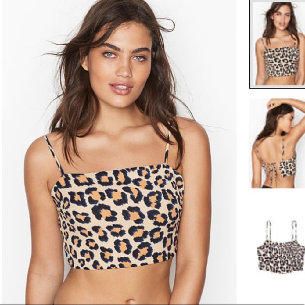 Victorias Secret Cropped Cheetah Tank w/Open Back